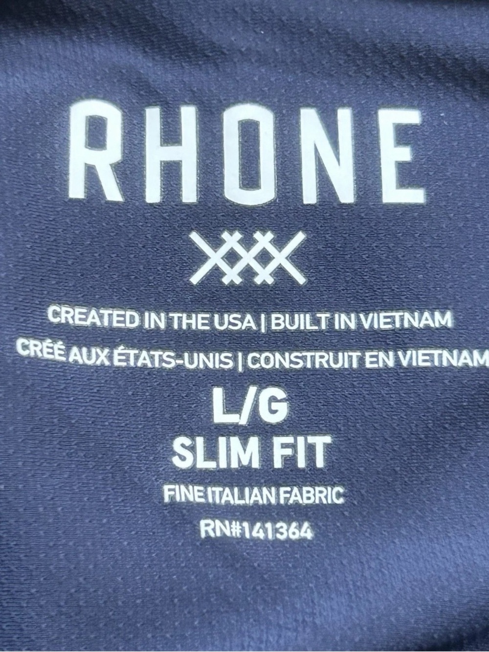 Rhone Commuter Dress Shirt Navy Blue Men’s Size Large Slim Fit - Picture 5 of 7